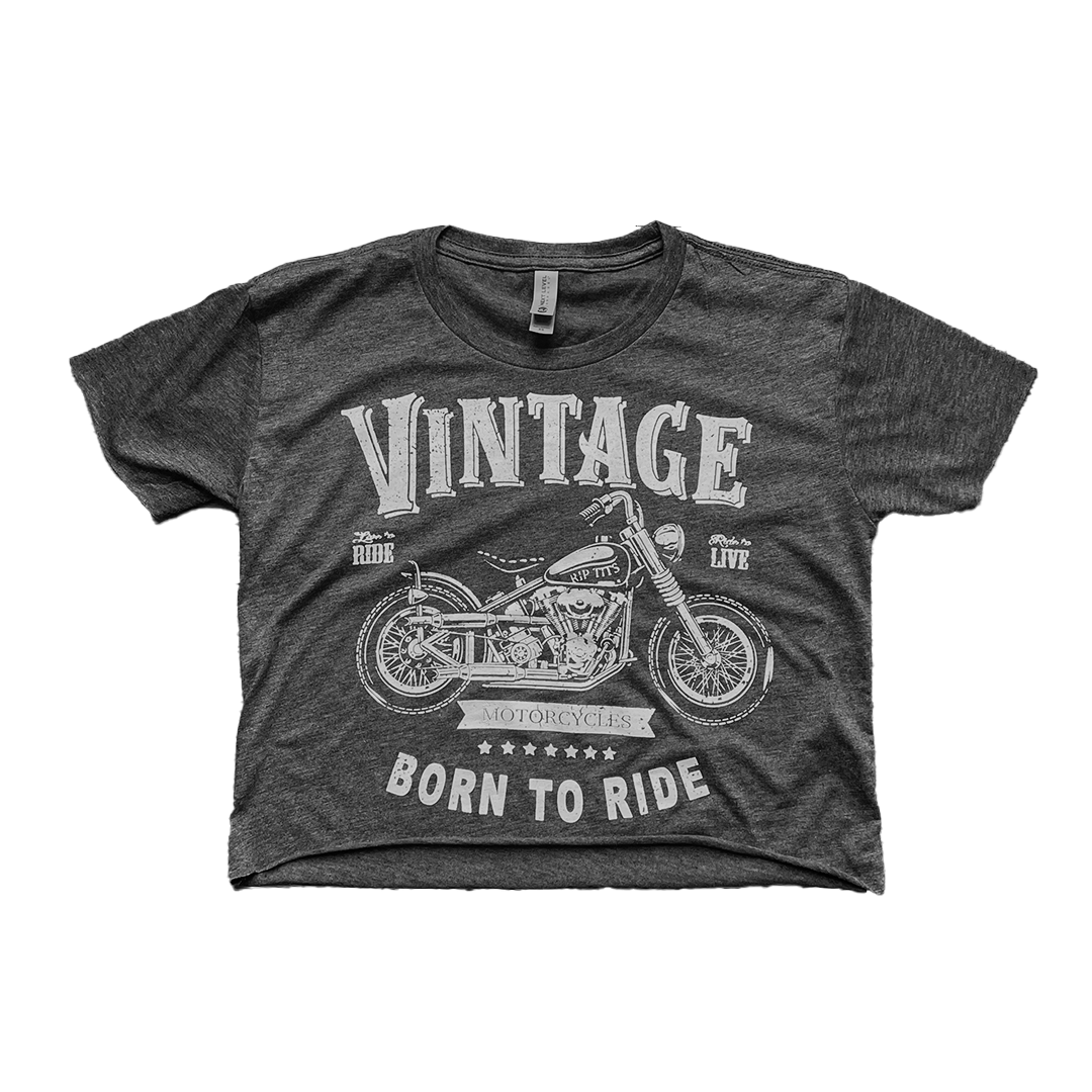 Vintage Motorcycle Crop Top – Rip Tits