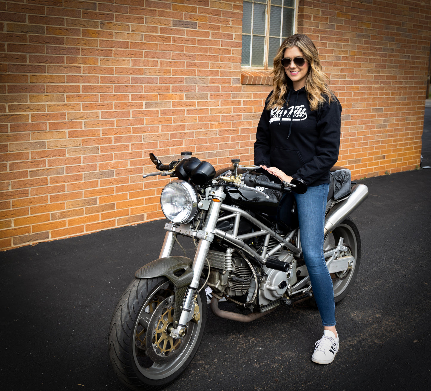 Motorcycle riding hoodie. 