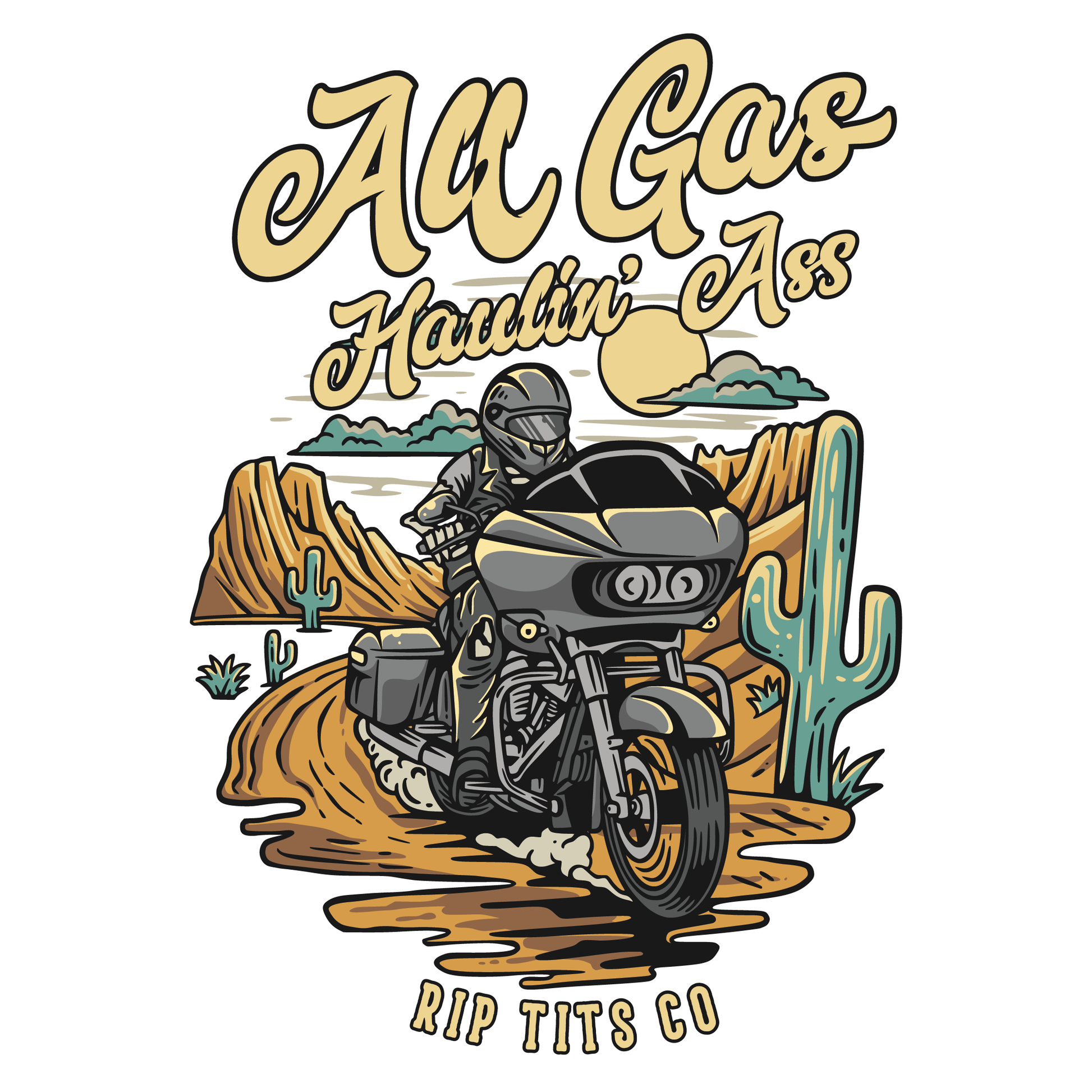 All Gas Haulin' Ass Mens Graphic T-shirt