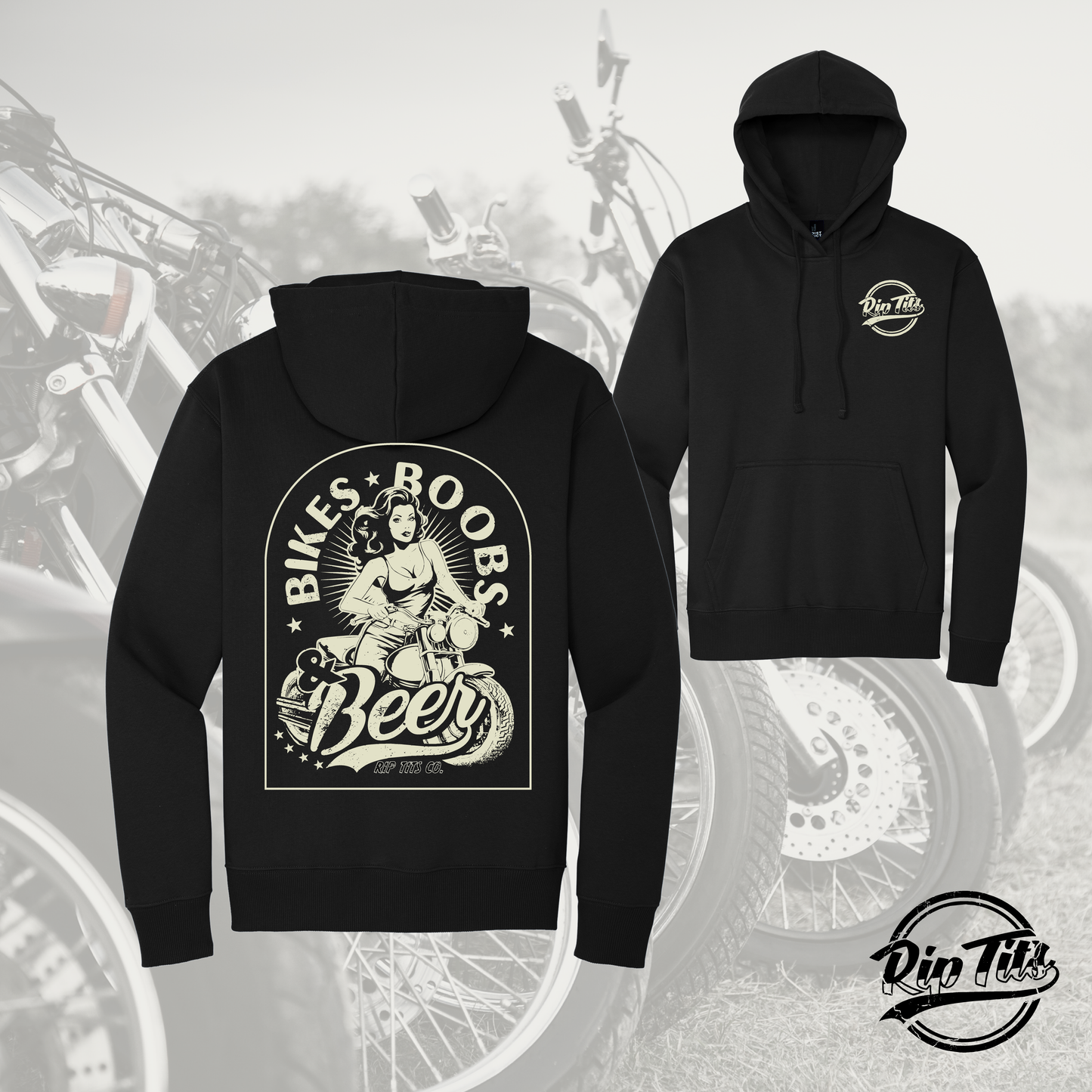 Bikes Boobs & Beer Hoodie