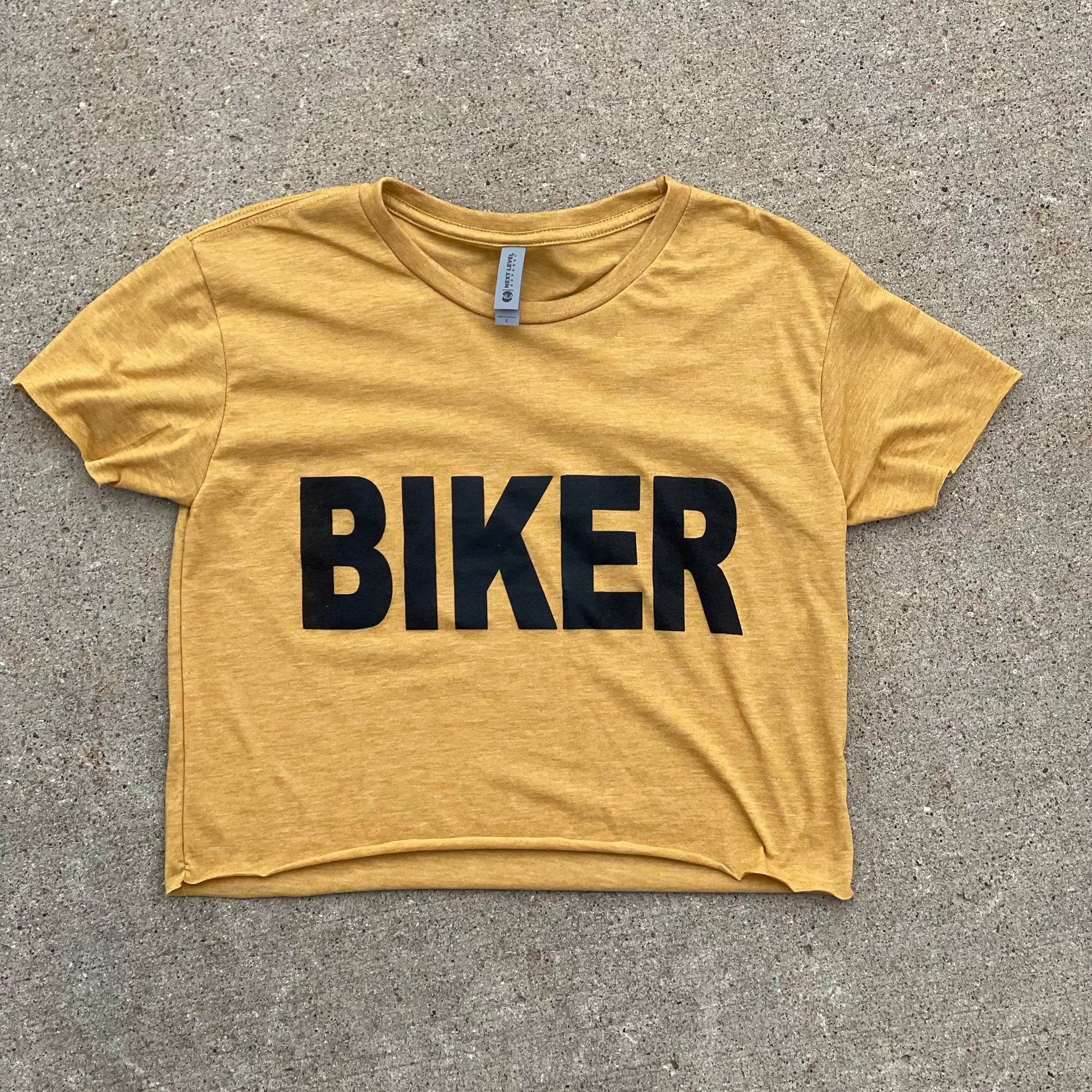 Ladies Biker Crop Top T-shirt. 