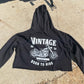 Vintage Motorcycle Crop Sweatshirt